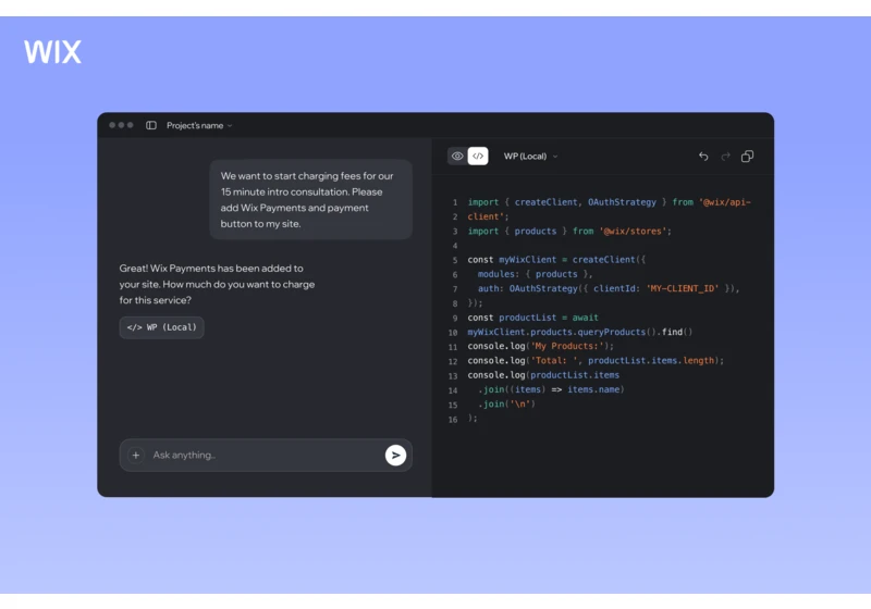  Wix just opened the door to quicker and easier coding with new AI tool 