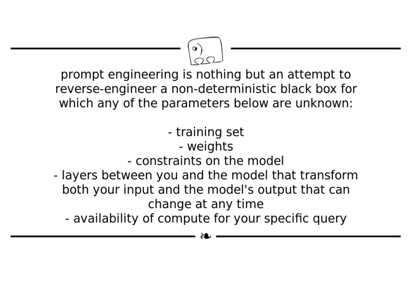 Prompting LLMs is not engineering