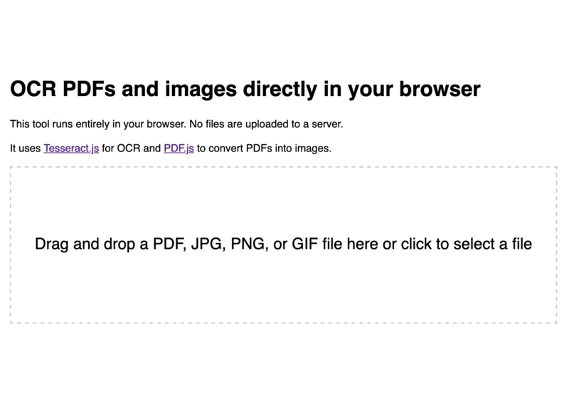 Running OCR against PDFs and images directly in the browser