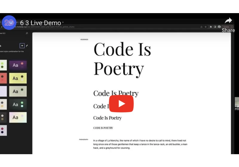WordPress 6.3 Live Product Demo – Highlights & Recording