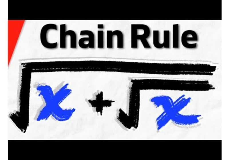 Derivative of sqrt(x+sqrt(x)) with Chain Rule | Calculus 1 Exercises
