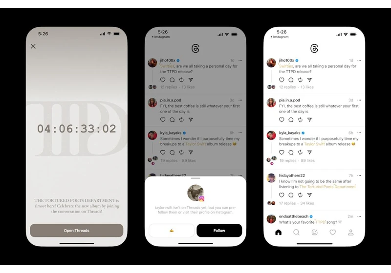 Surprise: Taylor Swift is joining Threads at the exact same time as her new album drop