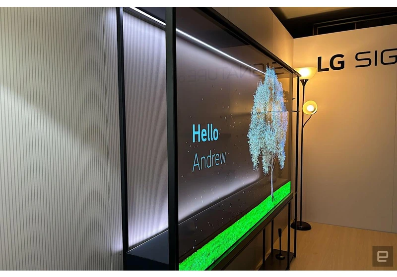 LG brought the world's first wireless transparent OLED TV to CES 2024