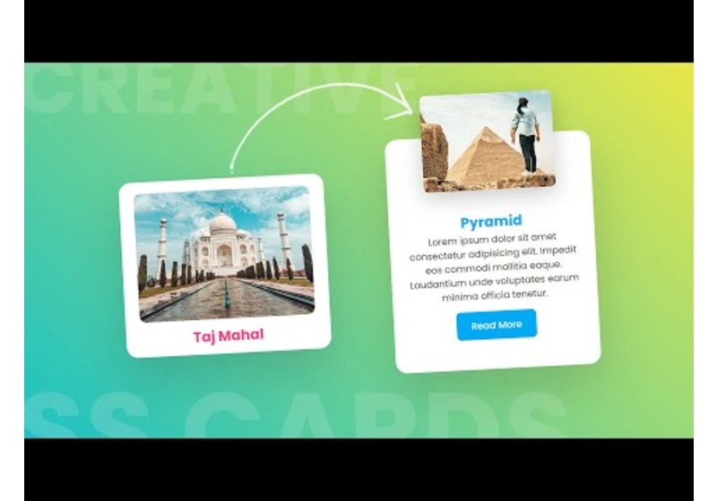 CSS Animated Responsive Cards Hover Effects | Html & CSS Only