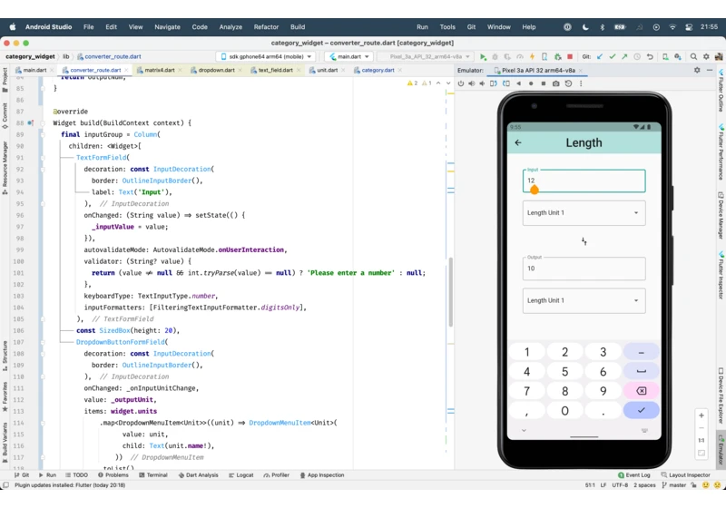 📱 9 / 100 Days Of Flutter, Kate's edition — text field validation and RotatedBox