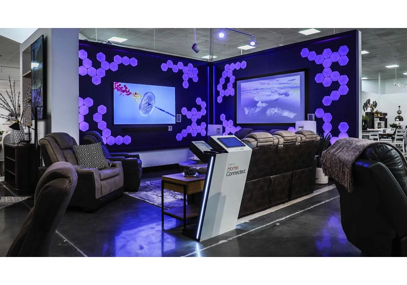 Ashley and Samsung's interactive showroom lets you see how tech will work in your home, rather than imagine it