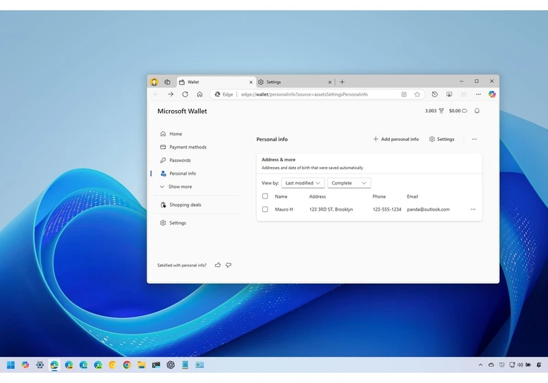 How to manage personal info saved on Microsoft Edge