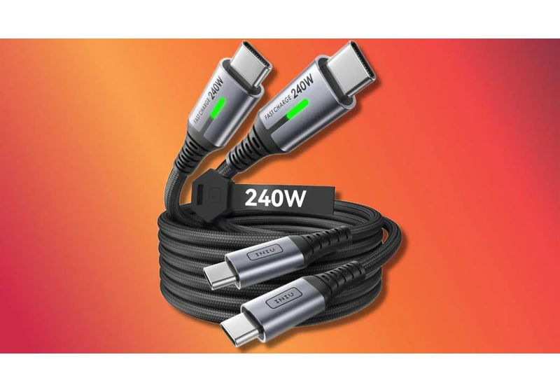 Snag a pair of ultra-fast 240W USB-C cables for only $11 right now