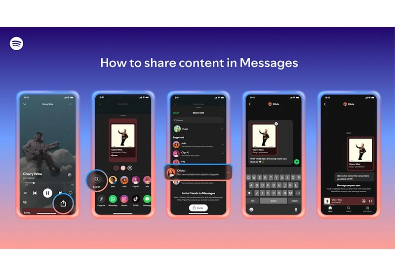 Spotify introduces an in-app messaging feature