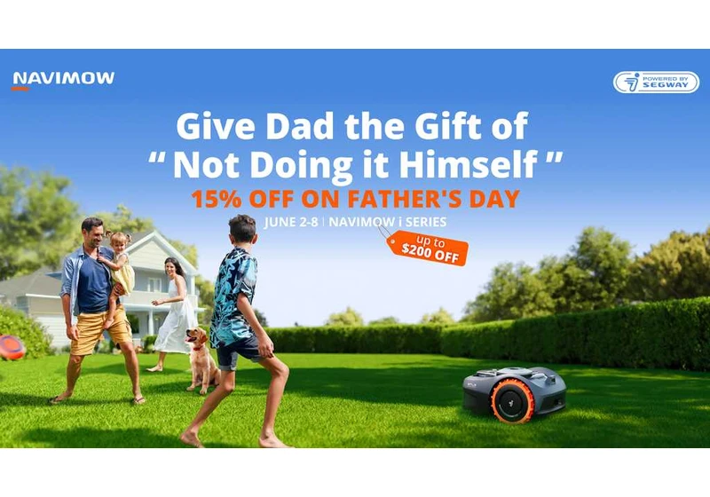 Upgrade his lawn game: Get 15% off the robot mower Dad didn’t know he needed