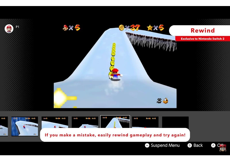 Switch 2 will add a rewind function to its online N64 games
