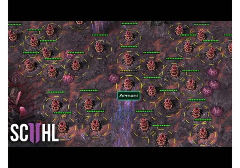 Armani´s MASS SPORE ATTACK - Starcraft 2: Armani vs. Nice