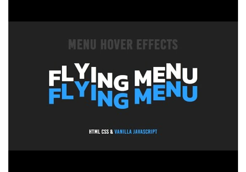 Javascript Menu Hover Effects | Html CSS