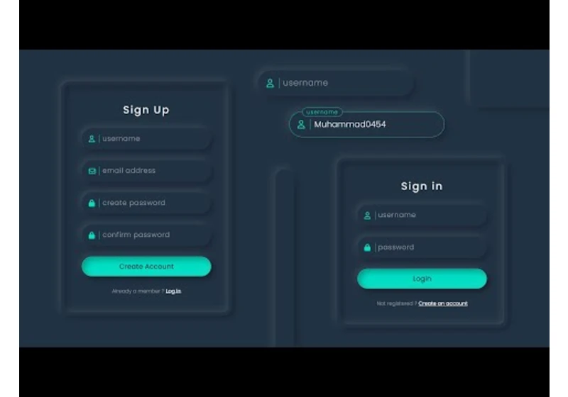 Animated Login and Registration Form in Html CSS & Javascript