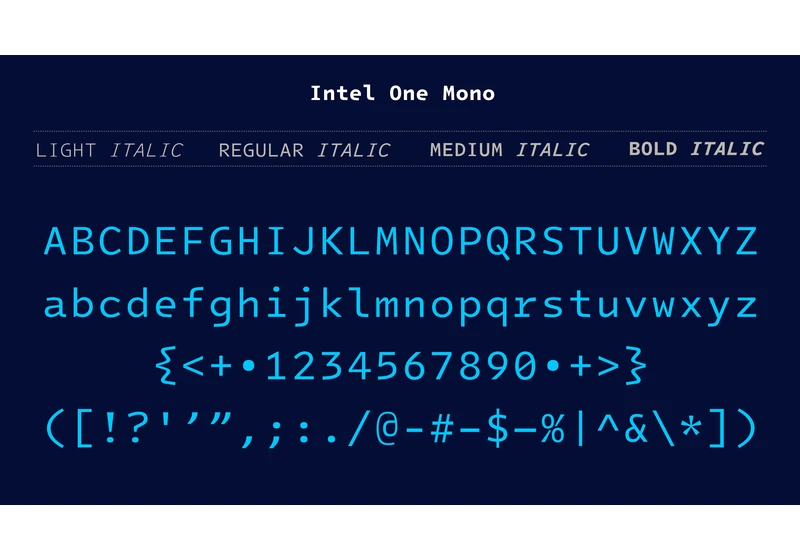 Download Intel One Mono Typeface