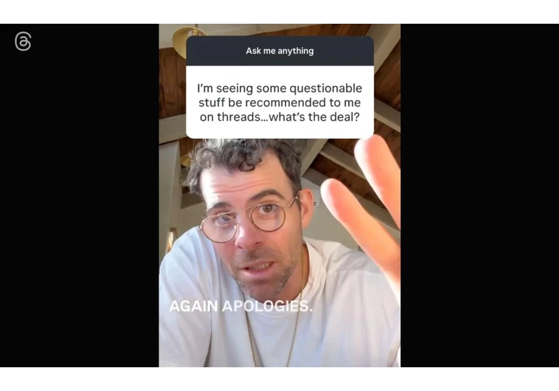Instagram head Adam Mosseri says sorry for all those trashy Threads recommendations