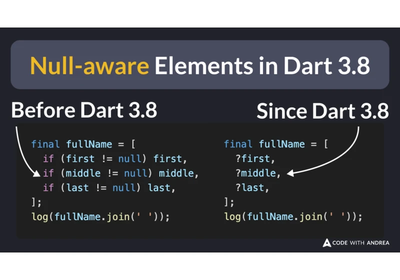 Null-aware elements in Dart 3.8
