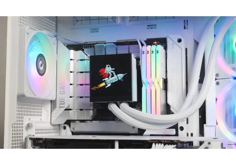 Thermaltake’s new AIO liquid cooler features a 3.95-inch LCD display and swappable reverse-blade fans