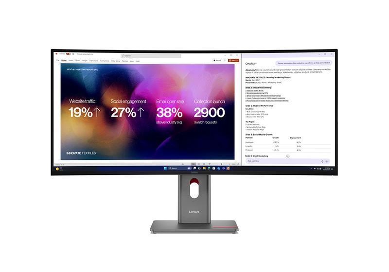  Lenovo's new 5K 40-inch curved monitor can push 140W power, enough for a MacBook Pro, but I'm more impressed by its 2.5G Ethernet port 