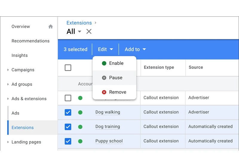 3 changes coming to Google Ads automated extensions