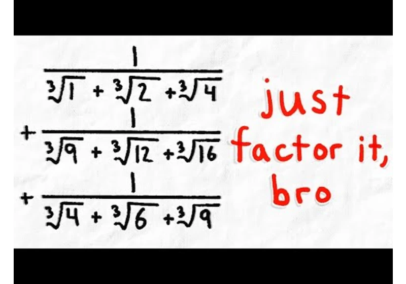 A Tricky Factorization for Math Competition Problem