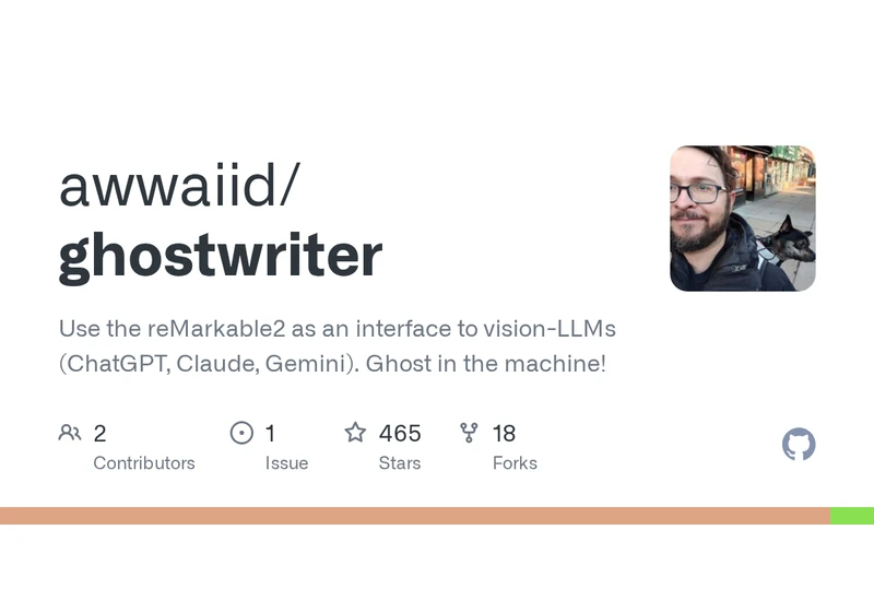 Ghostwriter – use the reMarkable2 as an interface to vision-LLMs